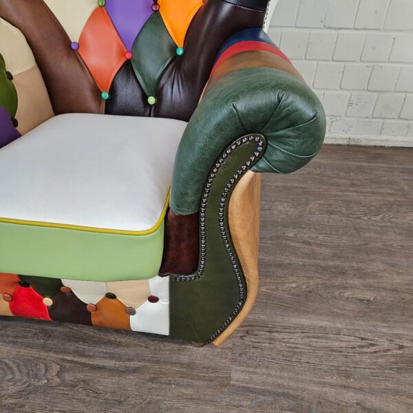 Chesterfield Sessel Leder Modell Karneval - immagine 9