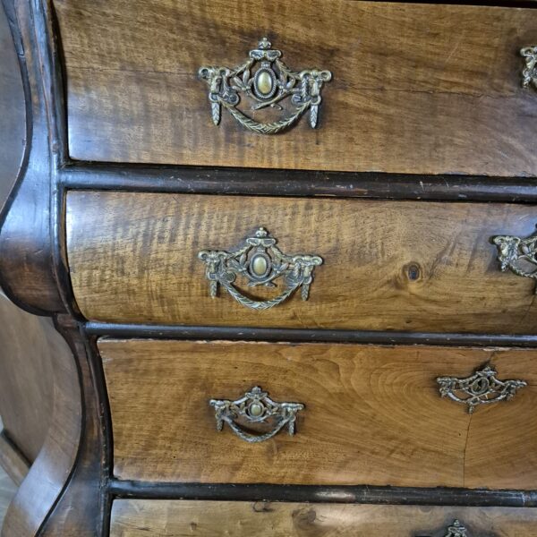 Vitrine Kabinettschrank Geschirrschrank Barock 1780 Nussbaum - immagine 8