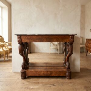 Wandtisch Konsolentisch Biedermeier 1850 Nussbaum