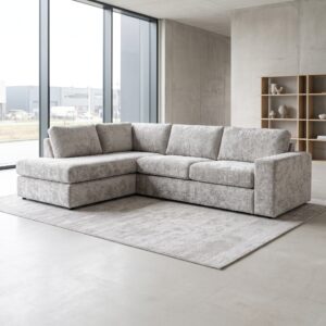 Eckcouch Ecksofa Sofa Couch Hellgrau 2,90 m x 1,90 m Velours