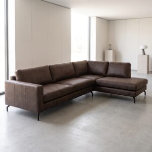 Eckcouch Ecksofa Sofa Couch Braun 3,06 m x 2,00 m PU-Leder