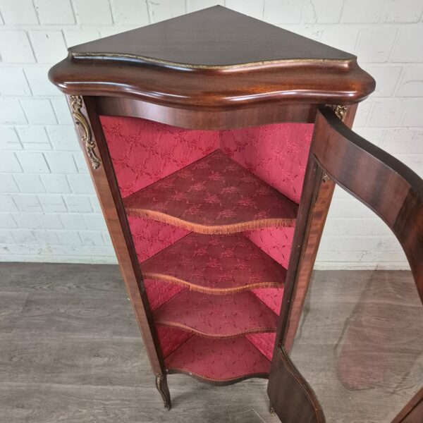 Eck-Vitrine Eckschrank Neubarock 1940 Mahagoni - immagine 14