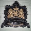 Wappen-Schild Je Maintiendrai / Hofleverancier Aluminium 0,43 m