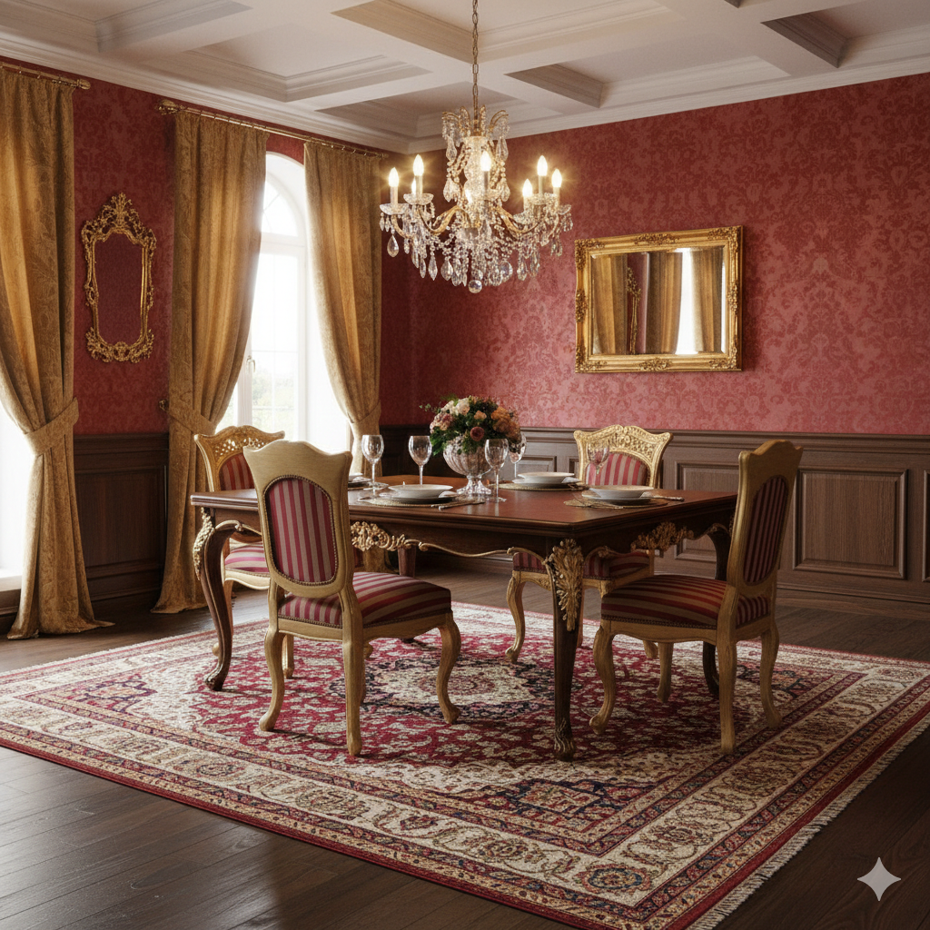 Barockstuhl Stuhl Barockstil Gold Set - immagine 2