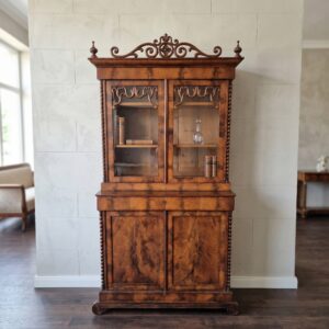 Buffetschrank Vitrine Biedermeier 1830 Mahagoni