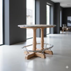 Stehtisch Oval Teakholz 1,70 m x 1,17 m