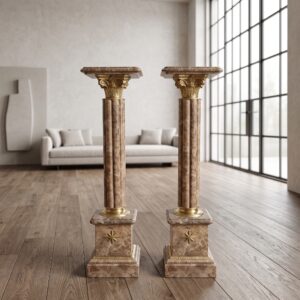 Säulen Pfeiler Marmor Braun-Beige 1,05 m