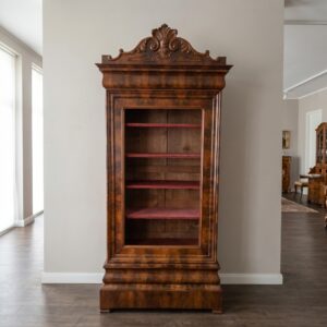 Vitrine Geschirrschrank Biedermeier 1850 Mahagoni