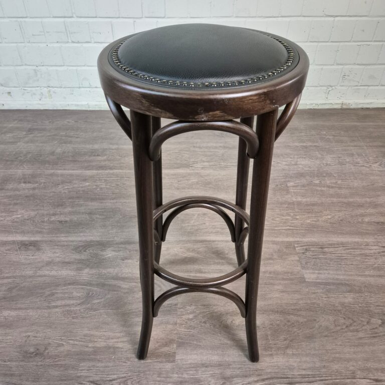 Barhocker Vintage Nussbaum Schwarz - immagine 8