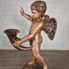 Wasserspeier Skulptur Dekoration Putte Bronze 1,25 m - immagine 15