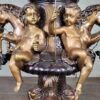 Wasserspeier Wasserspiel Putten Pferde Fische Bronze 1,48 m - immagine 9