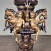 Wasserspeier Wasserspiel Putten Pferde Fische Bronze 1,48 m - immagine 8