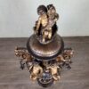Wasserspeier Wasserspiel Putten Pferde Fische Bronze 1,48 m - immagine 6