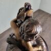 Wasserspeier Wasserspiel Putten Pferde Fische Bronze 1,48 m - immagine 5