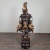Wasserspeier Wasserspiel Putten Pferde Fische Bronze 1,48 m - immagine 3