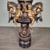 Wasserspeier Wasserspiel Putten Pferde Fische Bronze 1,48 m - immagine 10