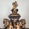 Wasserspeier Wasserspiel Putten Pferde Fische Bronze 1,48 m - immagine 4
