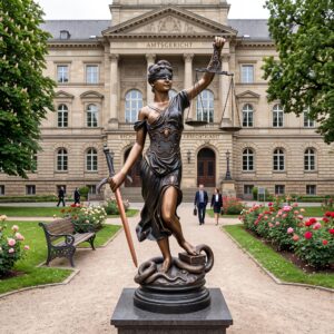 Skulptur Dekoration Justitia Bronze 1,60 m