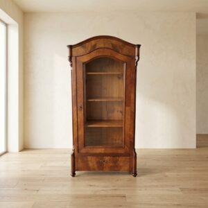 Vitrine Kleiderschrank Louis Philippe 1860 Nussbaum
