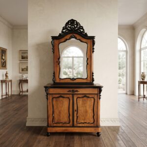Vitrine Bonheur Biedermeier 1850 Mahagoni