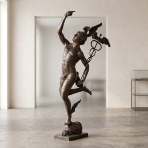 Skulptur Dekoration Hermes Bronze 1,60 m
