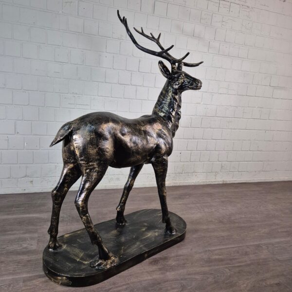 Skulptur Dekoration Hirsch Bronze 1,50 m - immagine 7