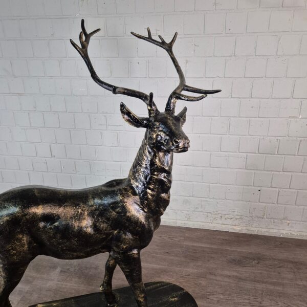 Skulptur Dekoration Hirsch Bronze 1,50 m - immagine 4