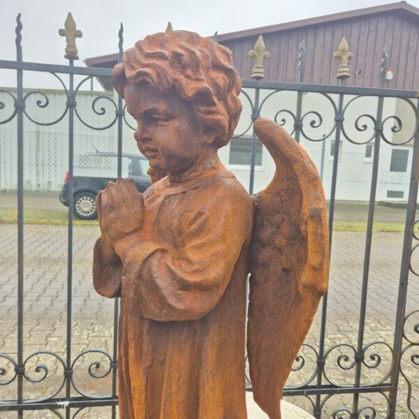Skulptur Dekoration Engelfigur Engel Gusseisen 1,00 m - immagine 2