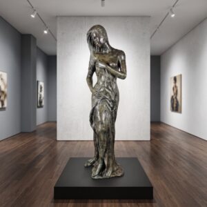 Skulptur Dekoration Frau Bronze 1,62 m