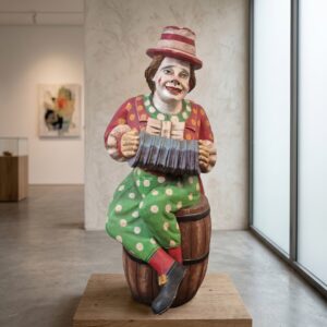 Dekoration Clown Clownsfigur Eiche Antik