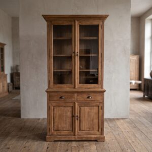 Vitrine Bücherschrank Teakholz 1,15 m