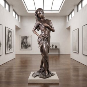 Skulptur Dekoration Frau Bronze 1,62 m