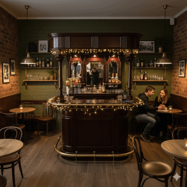 Hausbar Theke Mahagoni 1,70 m - immagine 2