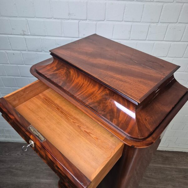 Silberschrank Schrank Biedermeier 1850 Mahagoni - immagine 12