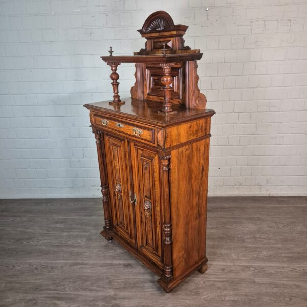 Vertiko mit Aufsatz Gründerzeit 1880 Nussbaum - immagine 3