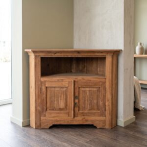 Eckschrank TV-Möbel Teakholz 1,00 m
