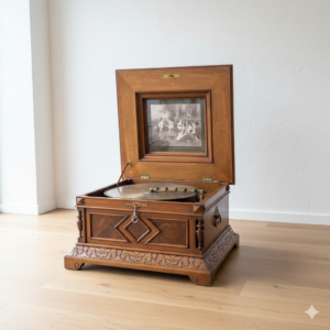 Polyphon Spieluhr Gründerzeit 1880 Nussbaum