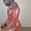 Decorazione Scultura Ragazzo su Sgabello 1920 Legno Massiccio - immagine 20