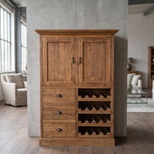 Armadio per vino Scaffale per vino Teak 1,13 m