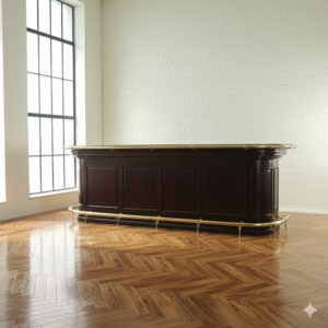 Bancone Bar Inglese in Mogano 4,00 m