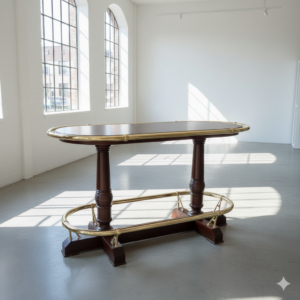 Tavolo bar in mogano 1,95 m x 0,95 m