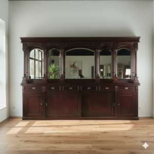 Bar inglese retrobancone in mogano 4,00 m