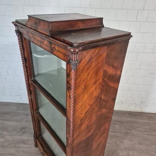 Vitrine Geschirrschrank Biedermeier 1850 Mahagoni - immagine 6