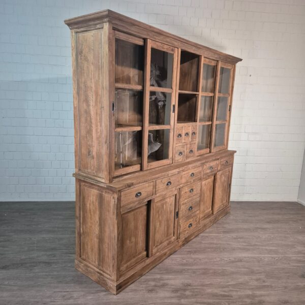 Vitrine Bücherschrank Teakholz 2,50 m