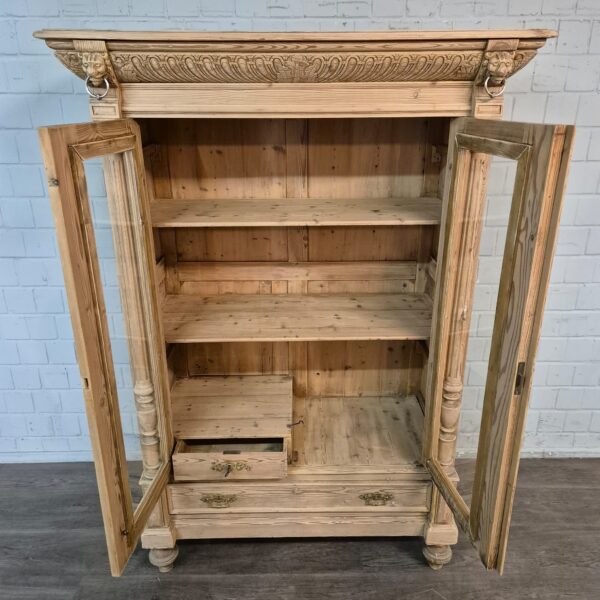 Vitrine Geschirrschrank Gründerzeit 1880 Kiefer - immagine 12
