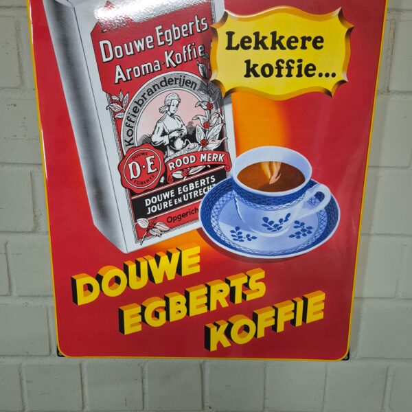 Emaille Schild Werbeschild Douwe Egberts Koffie 0,58 m x 0,78 m - immagine 3
