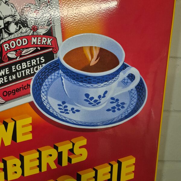 Emaille Schild Werbeschild Douwe Egberts Koffie 0,58 m x 0,78 m - immagine 6