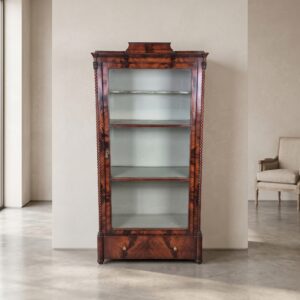 Vitrine Geschirrschrank Biedermeier 1850 Mahagoni
