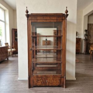 Vitrine Geschirrschrank Biedermeier 1850 Mahagoni