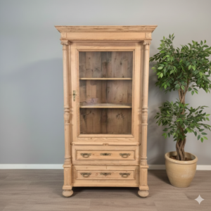 Vitrine Geschirrschrank Gründerzeit 1880 Kiefer